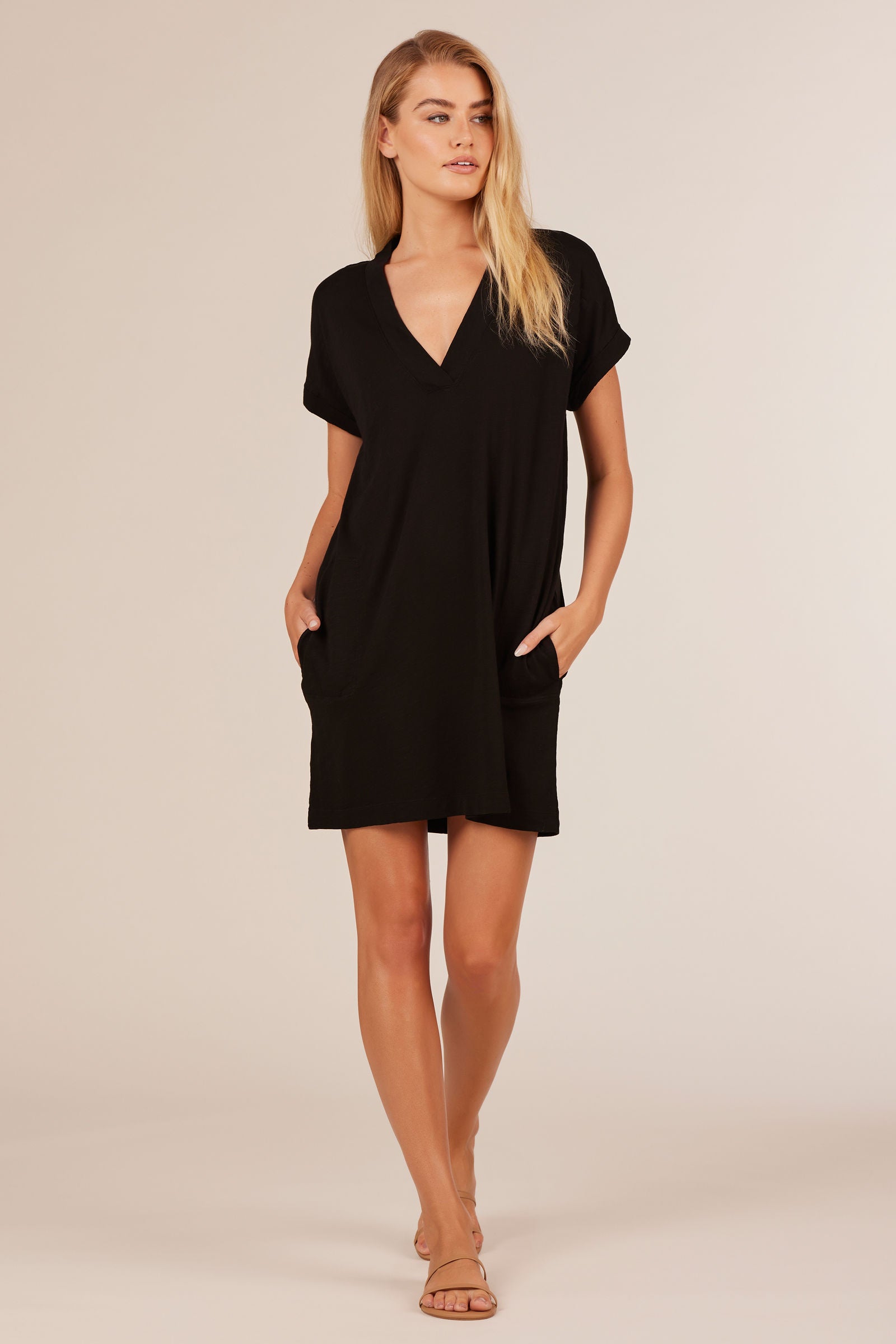 V neck t shirt dress sales